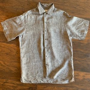 Ermenegildo Zegna Linen Short Sleeve Shirt